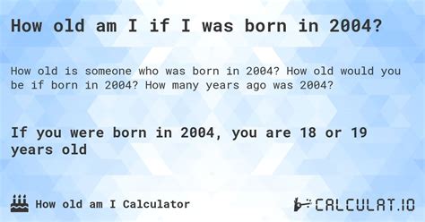 if u was born in 2004 how old are you|people born in 2004 age.